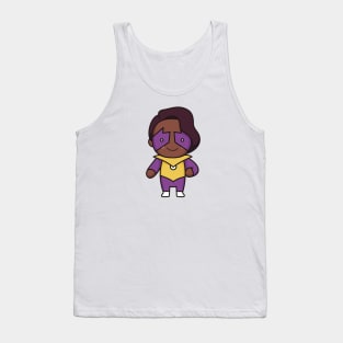 Cute Superhero Kid in Costume Tank Top